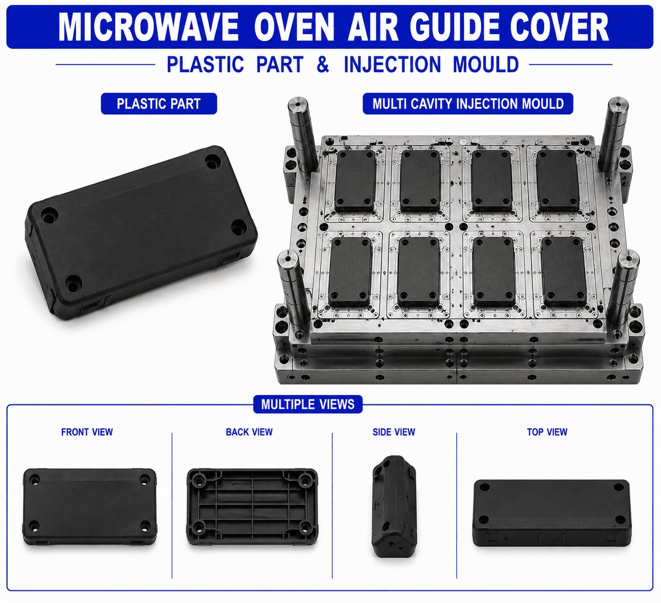 Microwave Oven Plastic Air Guide Cover Mould and Moulding Services